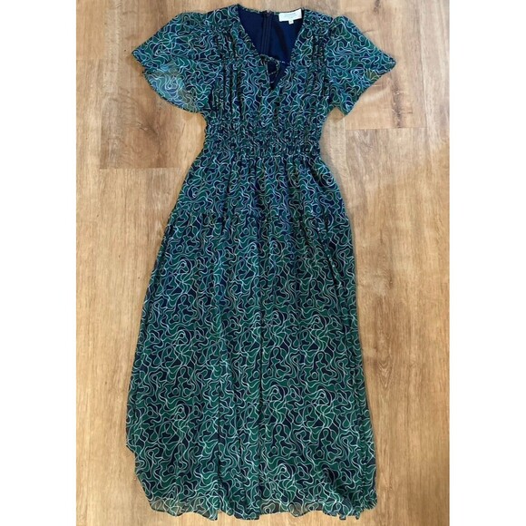 La Ligne Green and Blue Maxi Dress - Picture 1 of 10